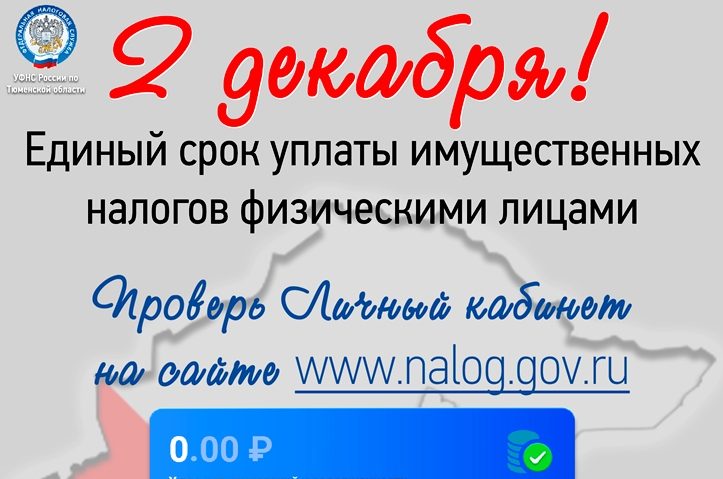 Приближается срок уплаты имущественных налогов